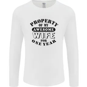 1st Wedding Anniversary 1 Year Funny Wife Mens Long Sleeve T-Shirt