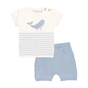 2 Piece Knit Short Set - Whale