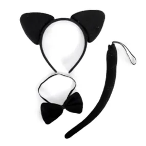 3pc Animal Dress Up Set - Black Cat