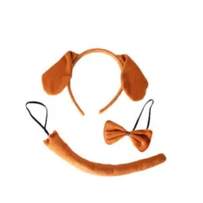 3pc Animal Dress Up Set - Brown Dog