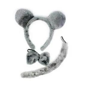 3pc Animal Dress Up Set - Grey Mouse