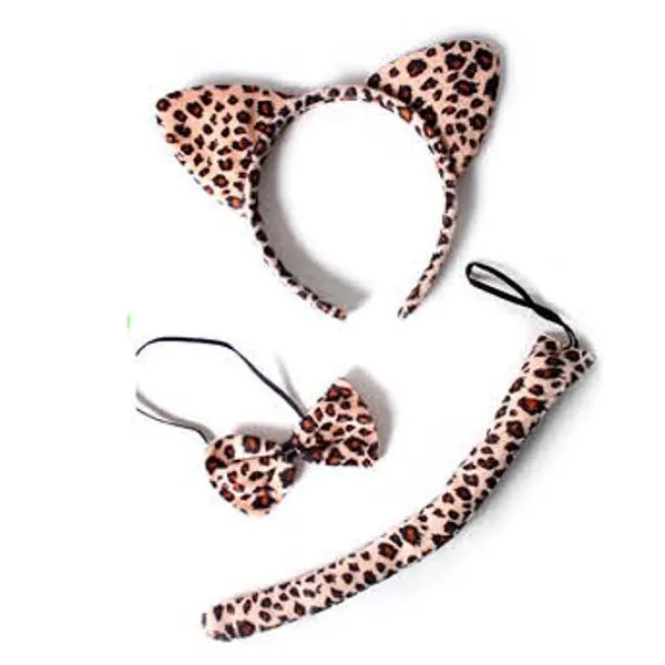 3pc Animal Dress Up Set - Leopard