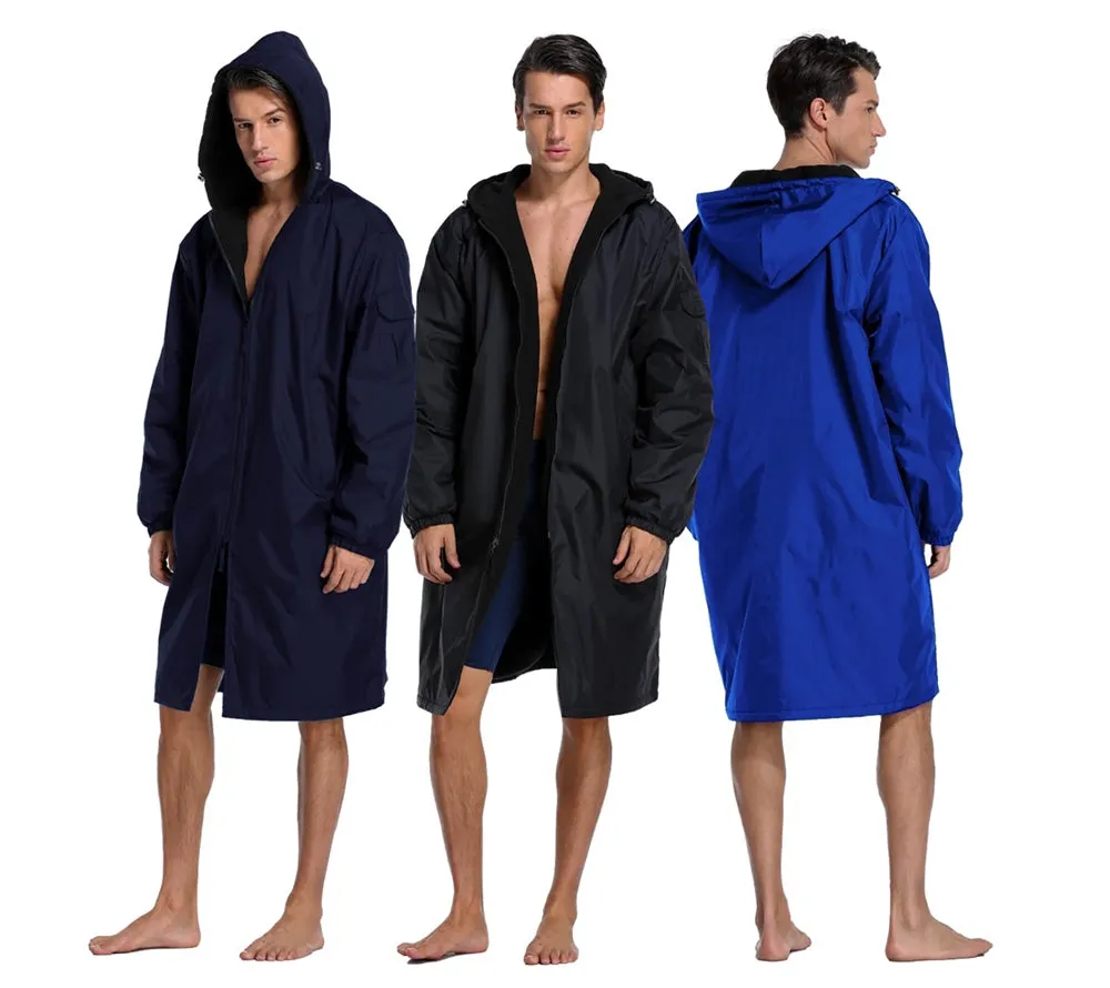 Adoretex Unisex Water Resistant Swim Parka for Adults and Kids Black Lining (PK005)