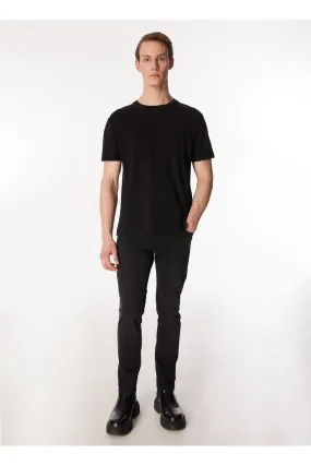 Altınyıldız Classics Bicycle Collar Black Men T-Shirt 4C4800000012