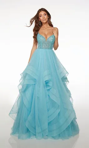 Alyce Paris A-Line Ruffle Ball Gown 61672
