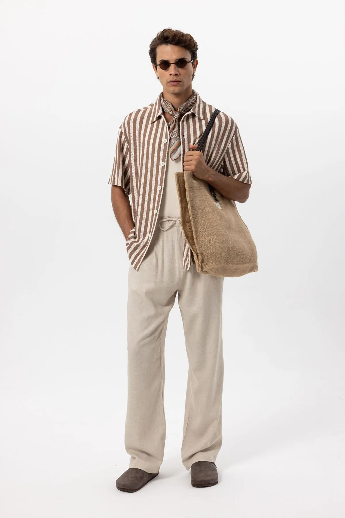 ANT Oversized Openwork Striped Men's Shirt - Winsford
