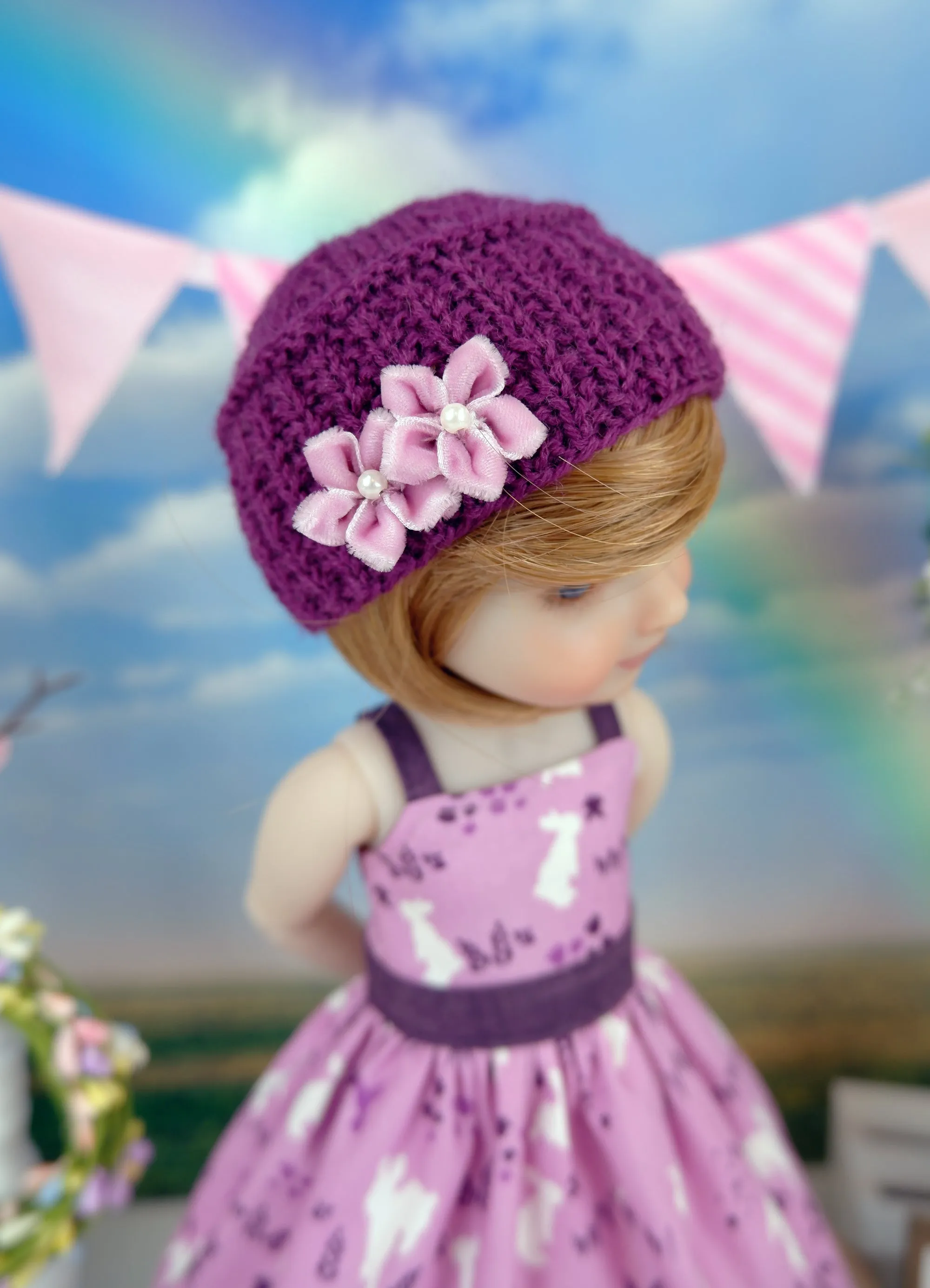 Beautiful Bunny - dress and sweater set with shoes for Ruby Red Fashion Friends doll