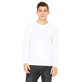 Bella   Canvas Men's White Jersey Long-Sleeve T-Shirt