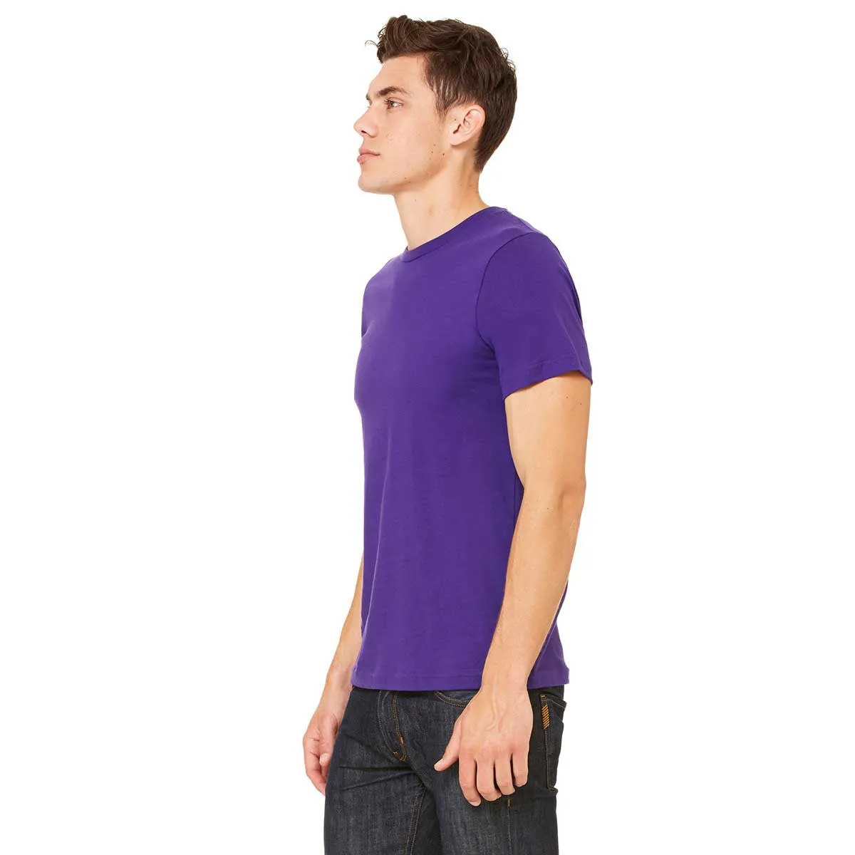 Bella   Canvas Unisex Team Purple Made in the USA Jersey Short-Sleeve T-Shirt