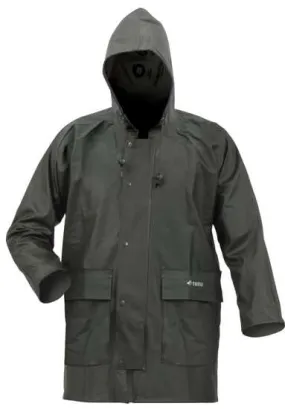 Bison, Premium Weight PVC Parka (Each) - Green - Size: 5XL