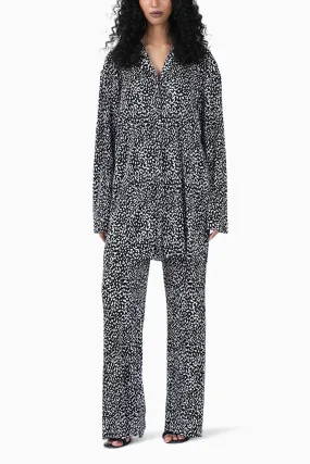 Black Plisse Cloud Co-ord Set