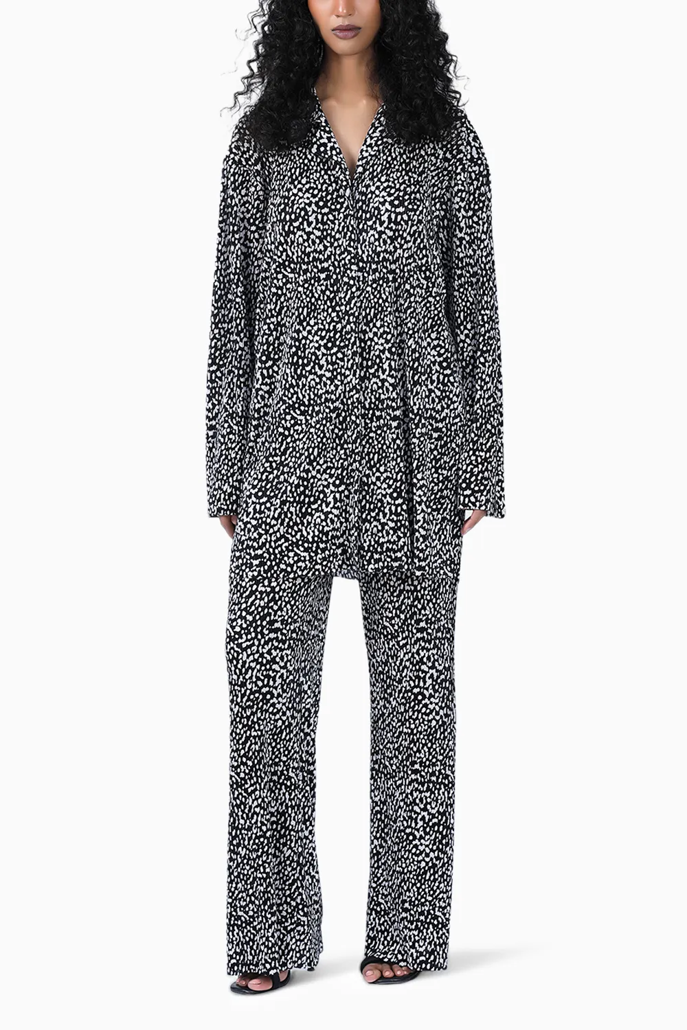 Black Plisse Cloud Co-ord Set