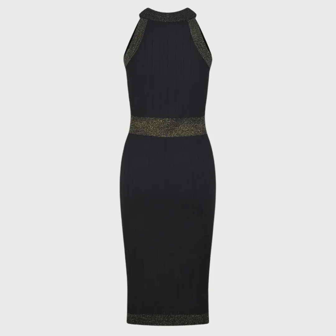 Black Shimmery Sheath Dress