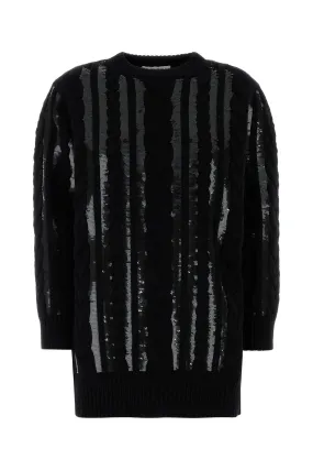 Black wool blend Mambo sweater dress