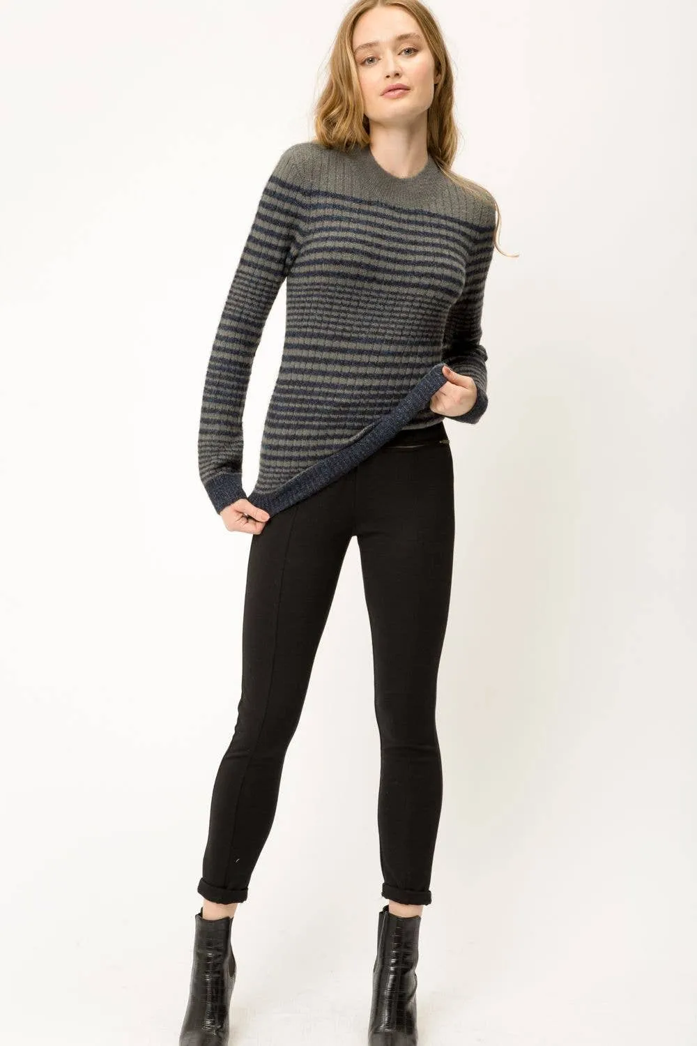 Blue & Grey Stripe Sweater