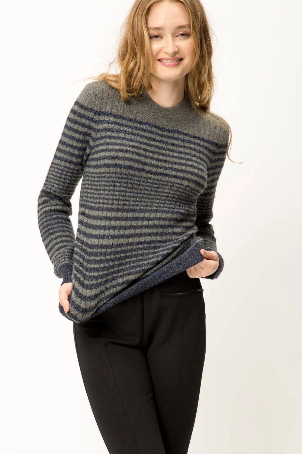 Blue & Grey Stripe Sweater