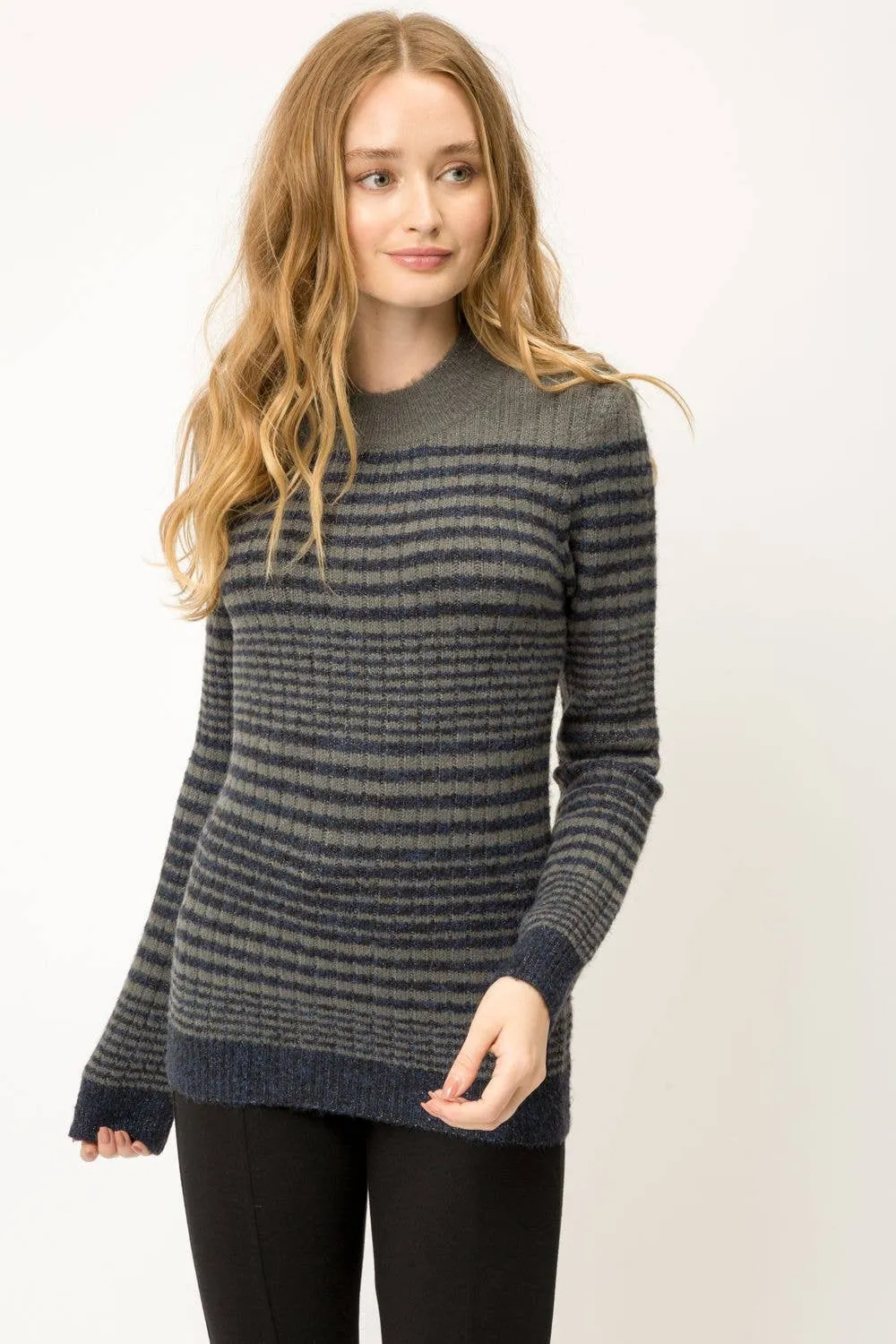 Blue & Grey Stripe Sweater