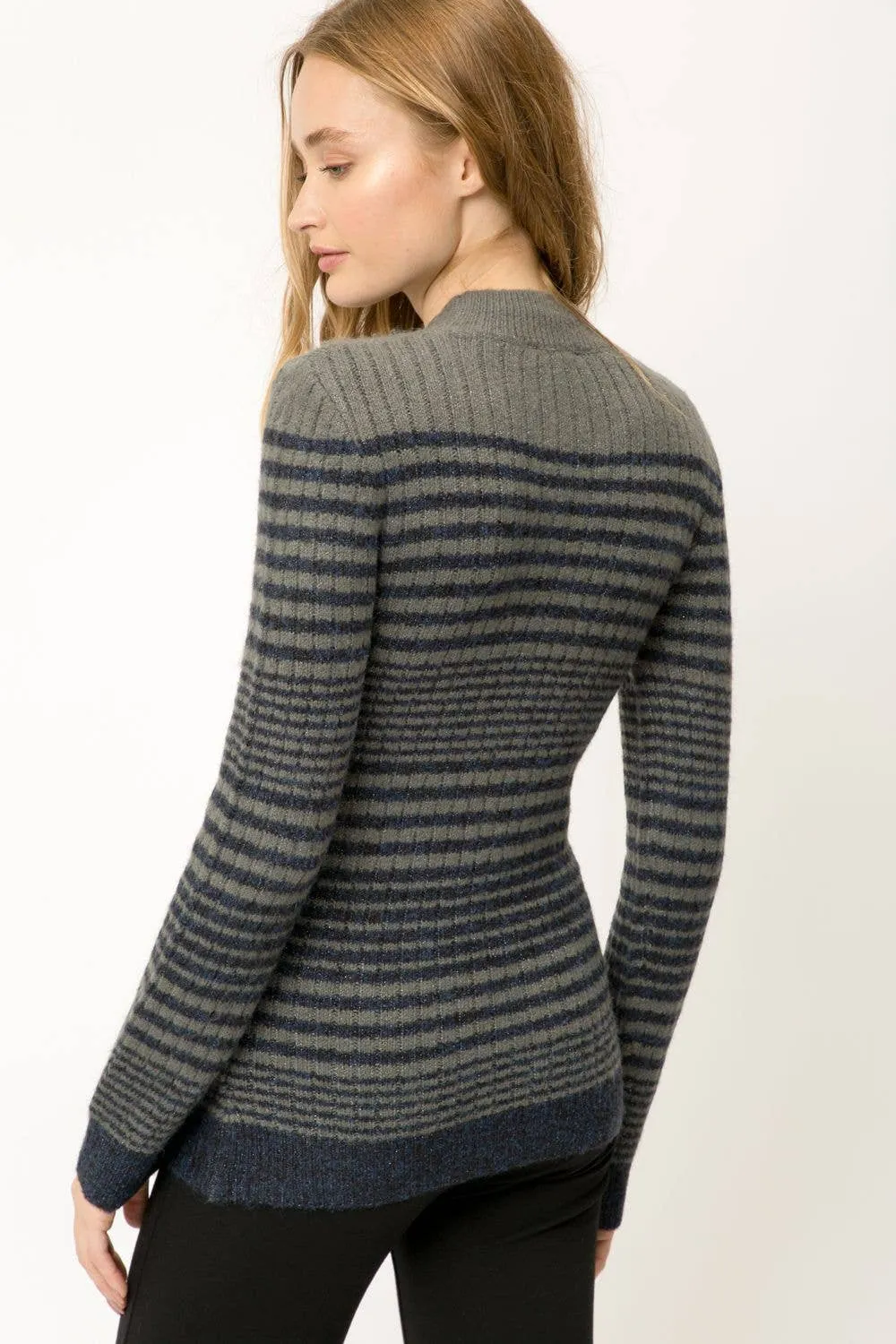 Blue & Grey Stripe Sweater