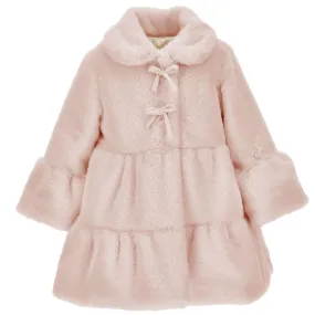 Blush Faux Fur Bow Coat
