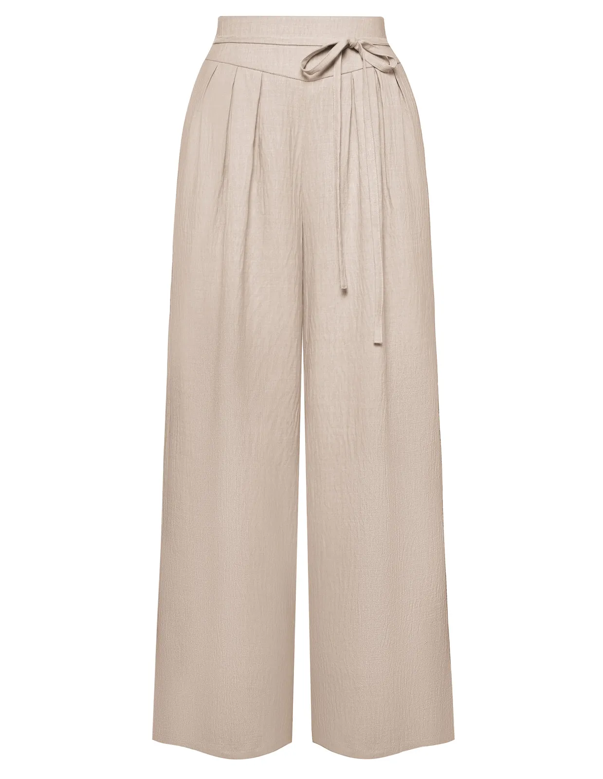 BP Women Vintage Wide Leg Pants Elastic Waist Pleated Palazzo Pants