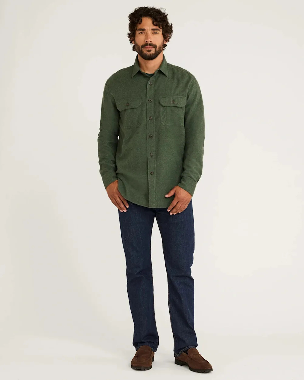 Burnside Doublebrushed Flannel - Green