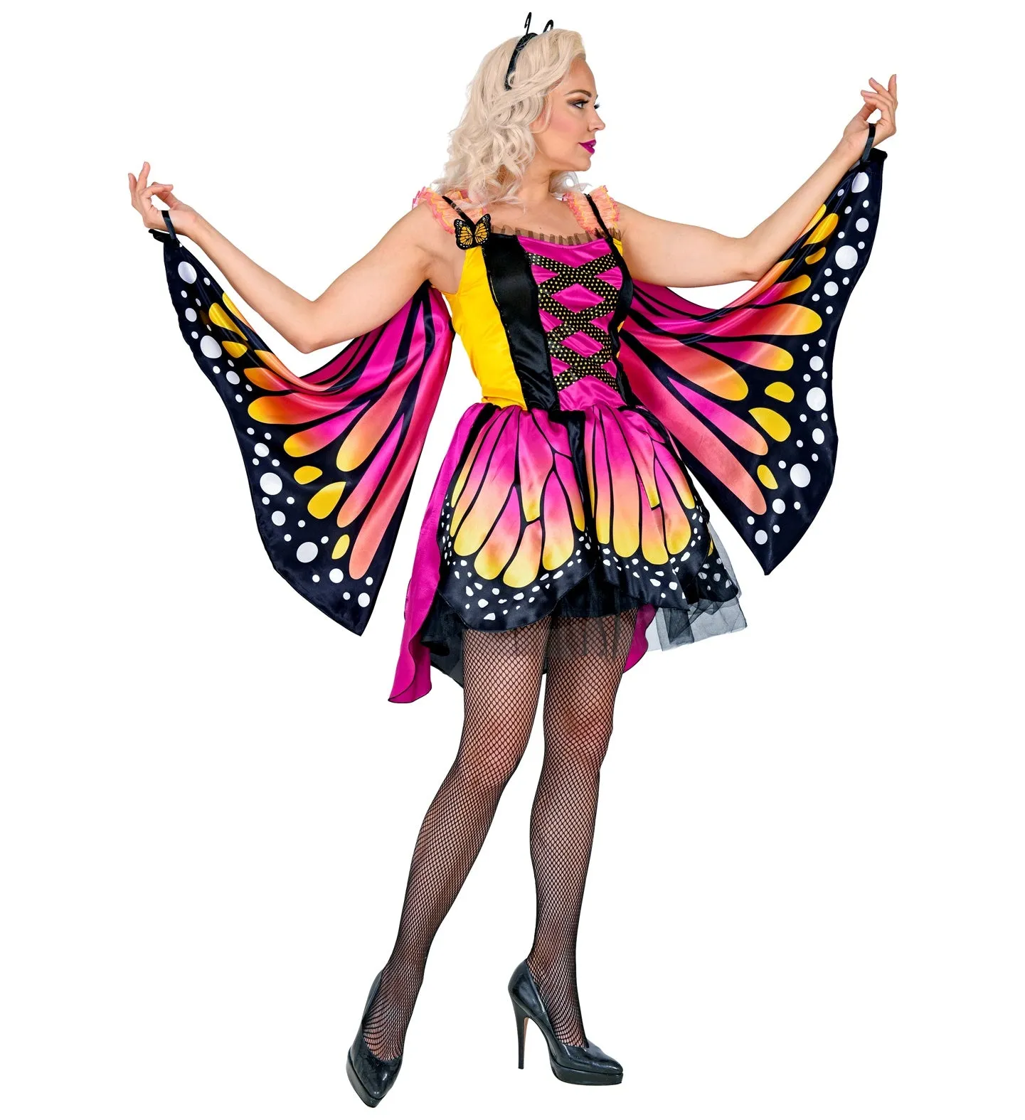 Butterfly Costume Pink and Yellow Adult