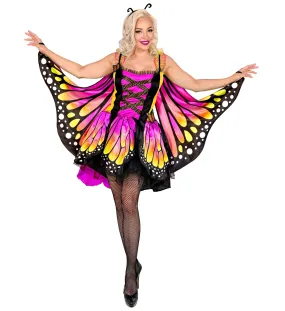 Butterfly Costume Pink and Yellow Adult