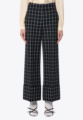 Checked Tailored Pants