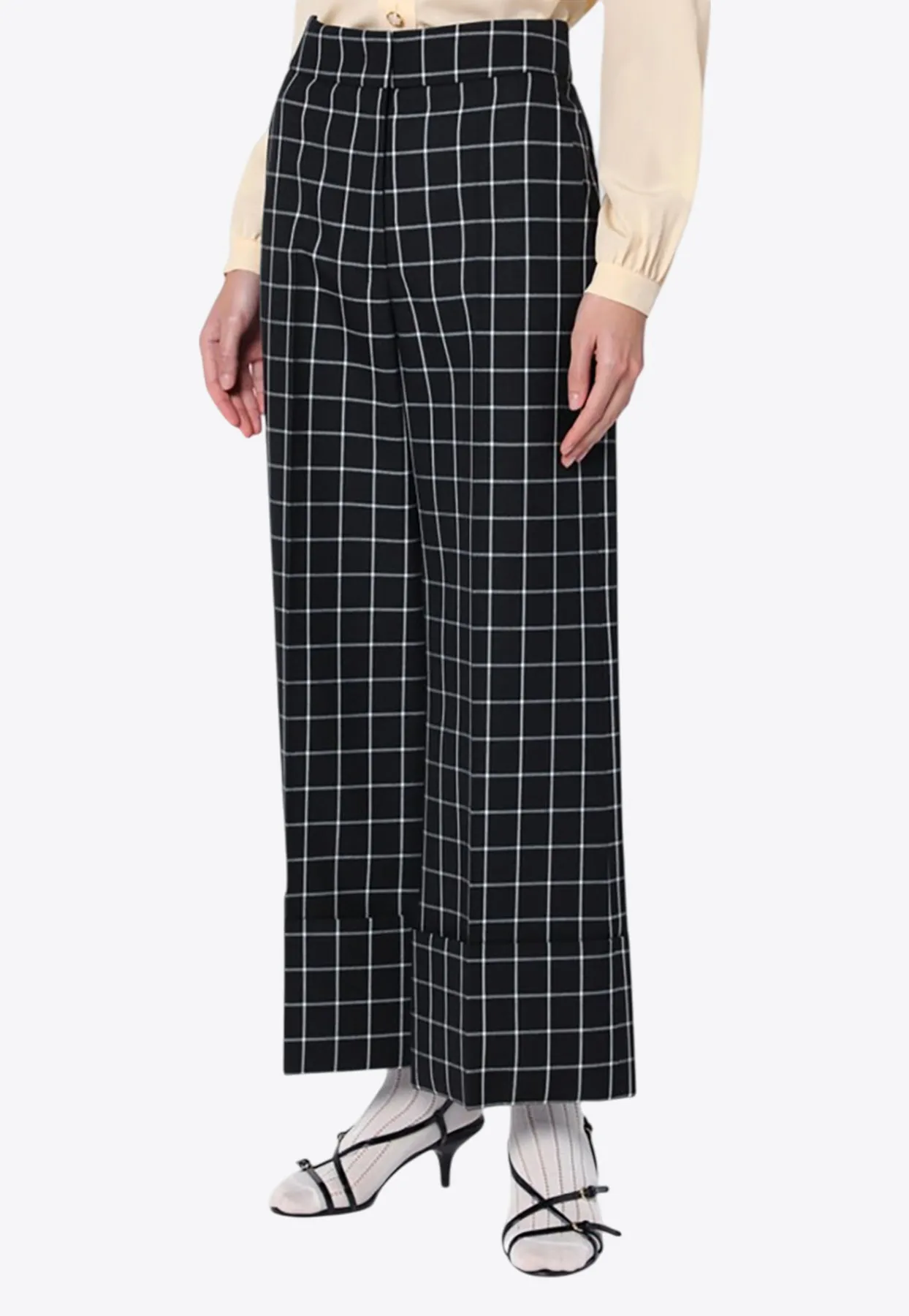 Checked Tailored Pants
