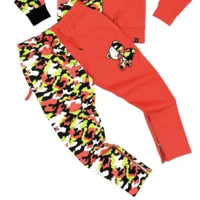Civilized Teddy Bear Coral Camo Joggers ONLY
