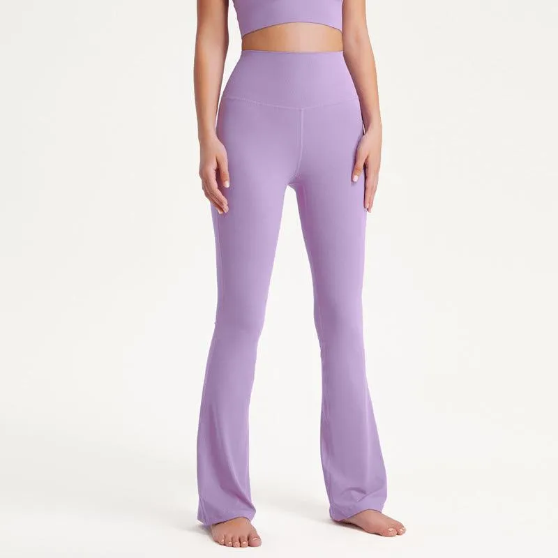 Coat High Waist Slimming Hip Raise Dance Sports Wide Legs Yoga Pants