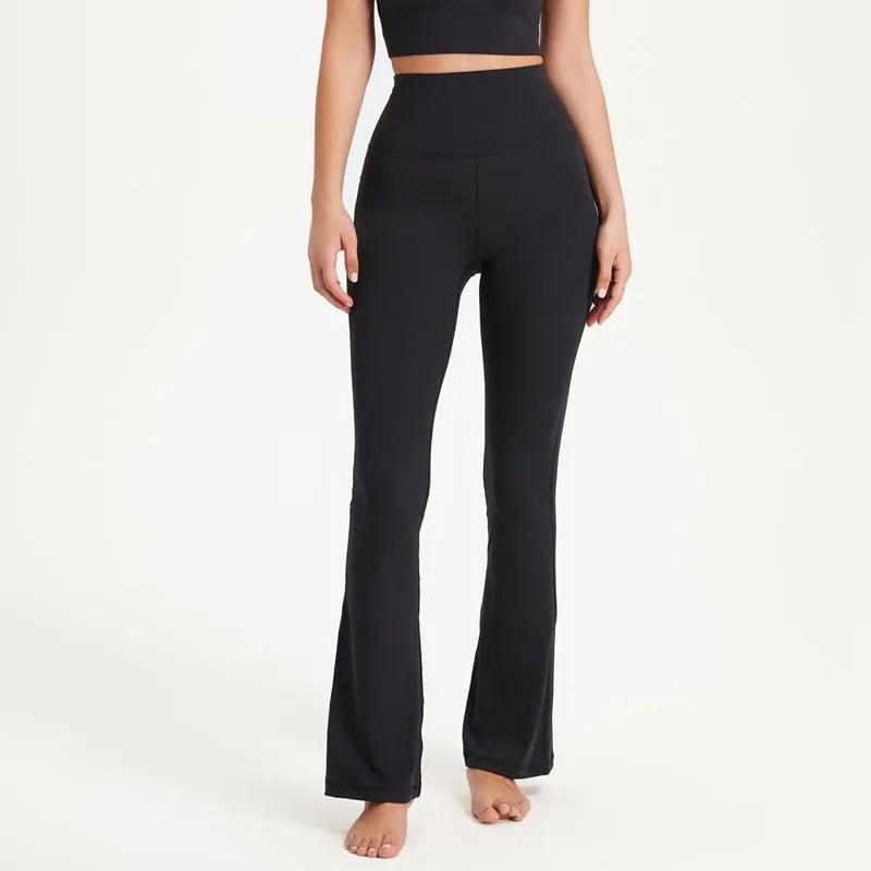 Coat High Waist Slimming Hip Raise Dance Sports Wide Legs Yoga Pants