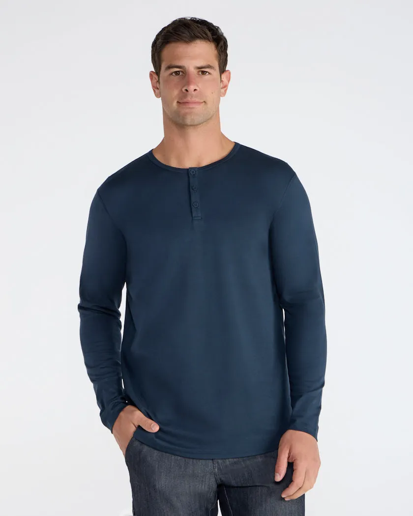Cotton Long Sleeve Henley
