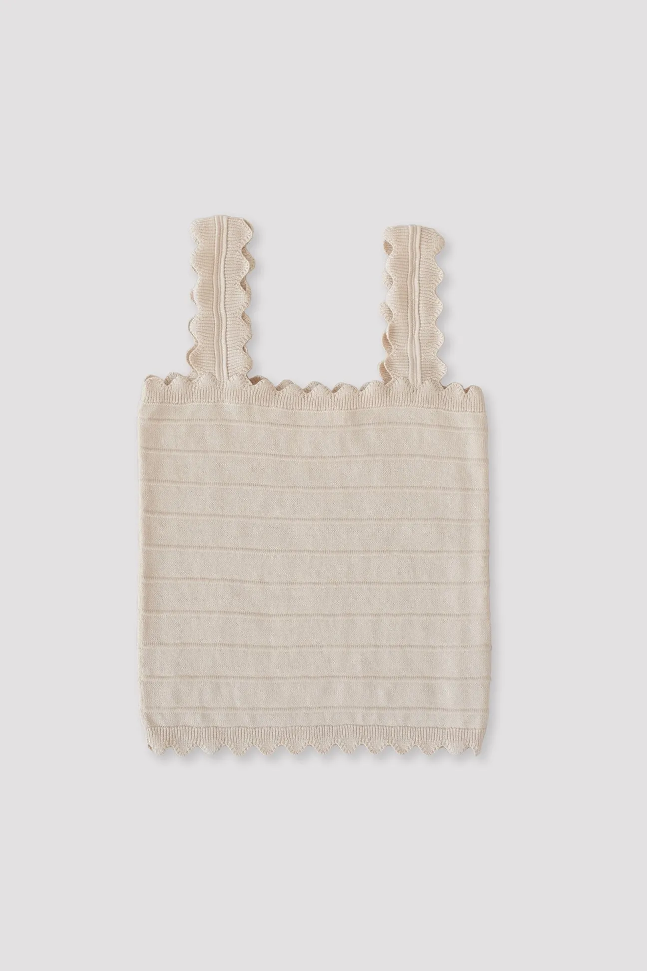 Cream Scallop Tank