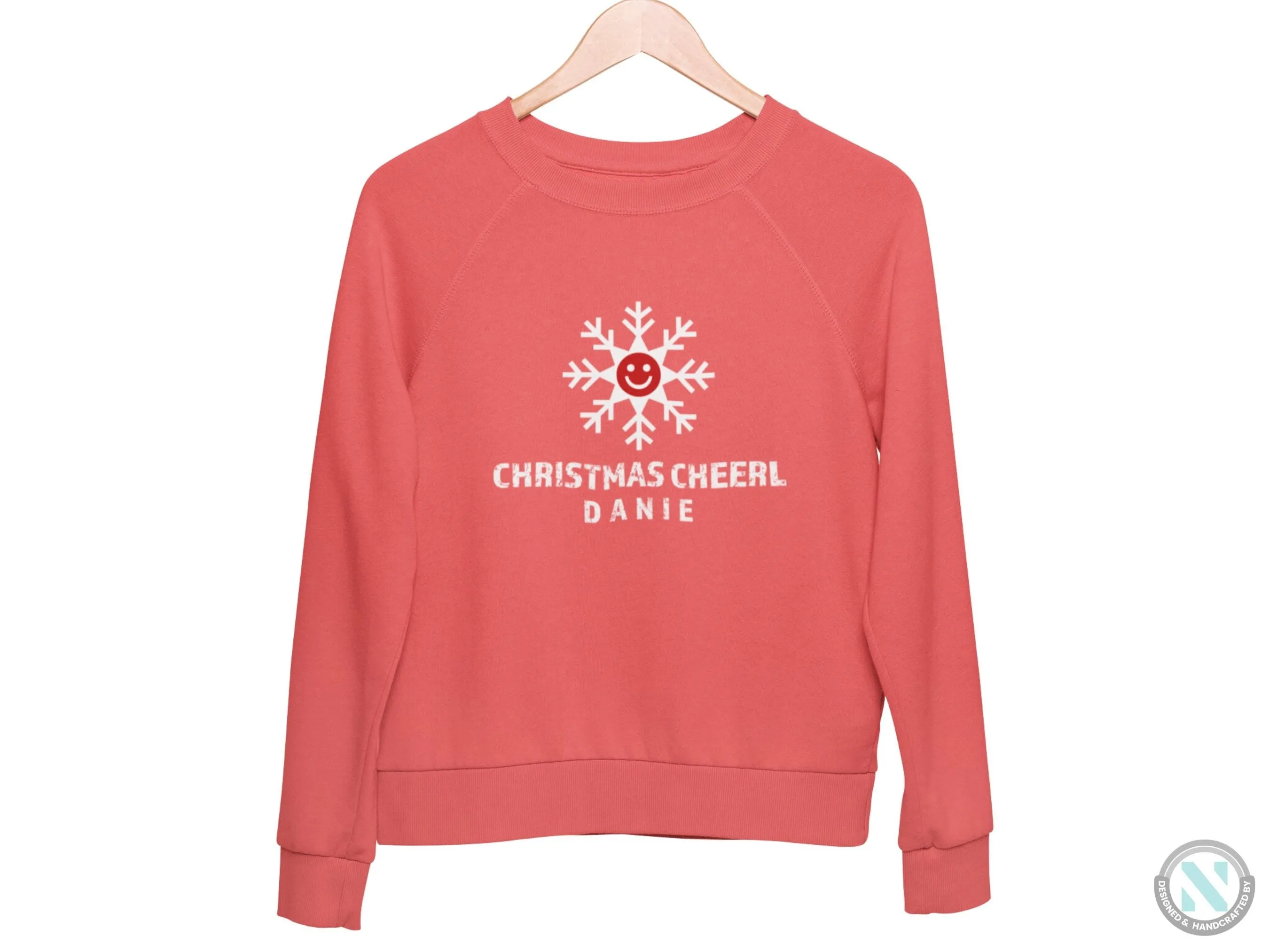 Custom Christmas Cheer Text Winter Sweatshirt for Toddler Boys