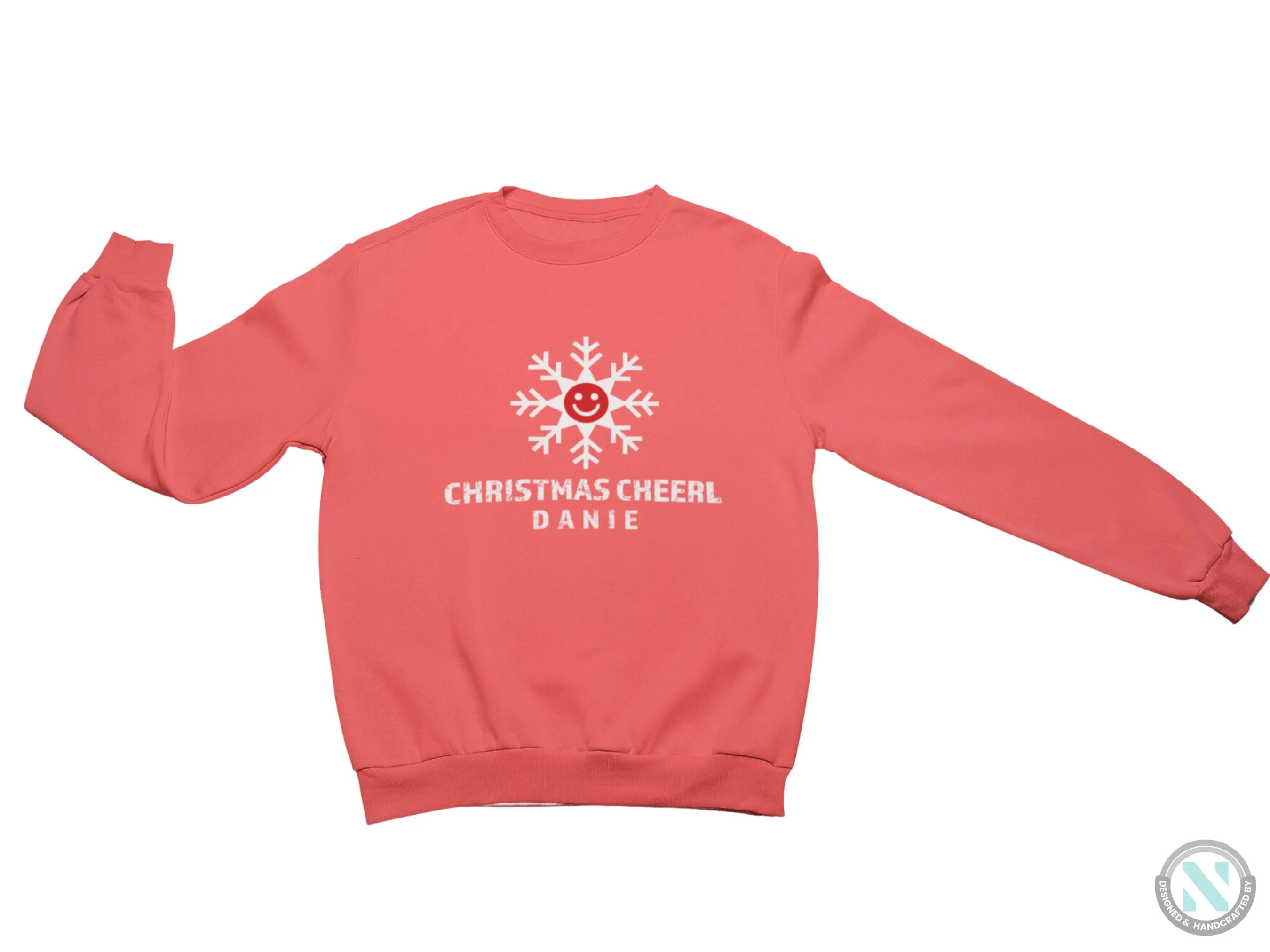 Custom Christmas Cheer Text Winter Sweatshirt for Toddler Boys