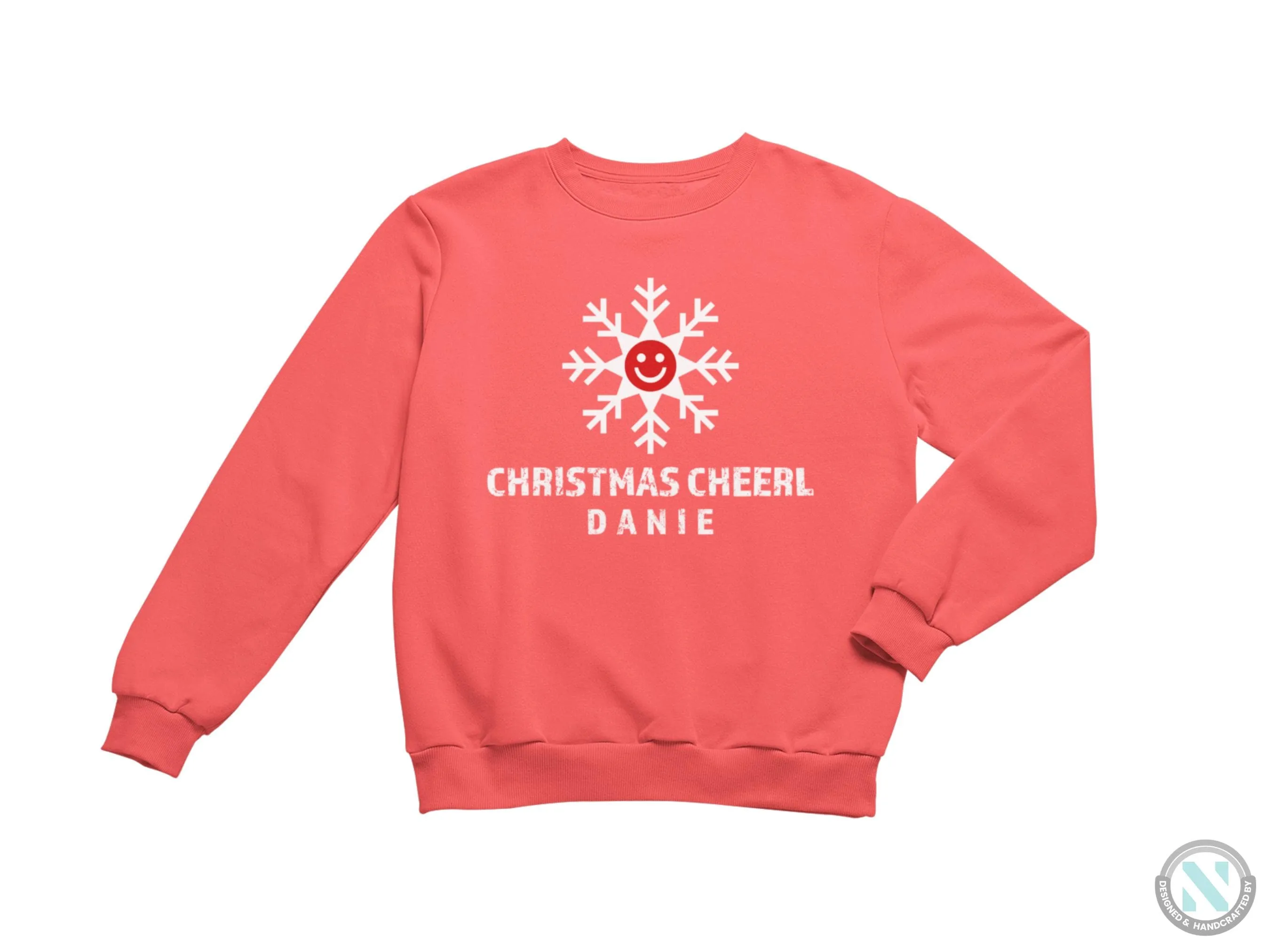 Custom Christmas Cheer Text Winter Sweatshirt for Toddler Boys