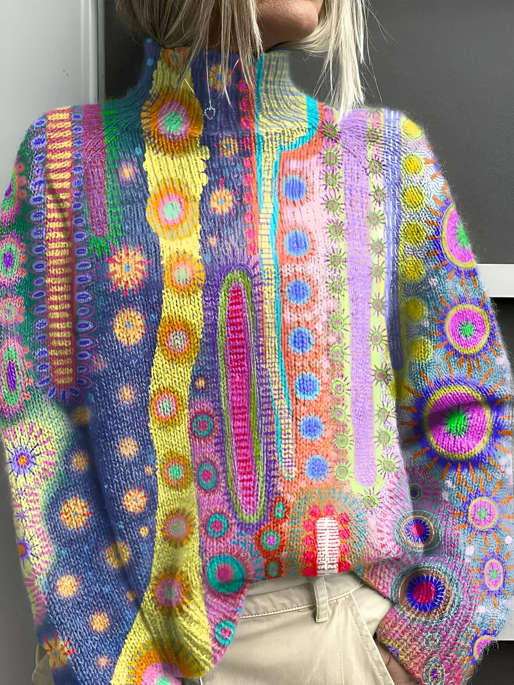 Daphne - Vibrant Knit Turtleneck Sweater