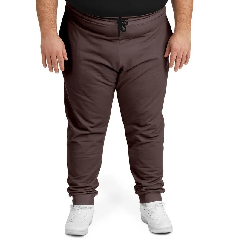 Dark Pink Brown Joggers | Unisex | with PLUS sizes | Dark Pale Pastel Pink Brown | C0M30Y15K80