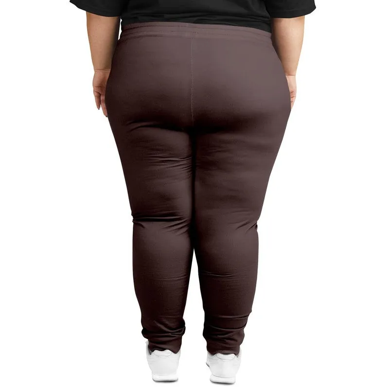 Dark Pink Brown Joggers | Unisex | with PLUS sizes | Dark Pale Pastel Pink Brown | C0M30Y15K80