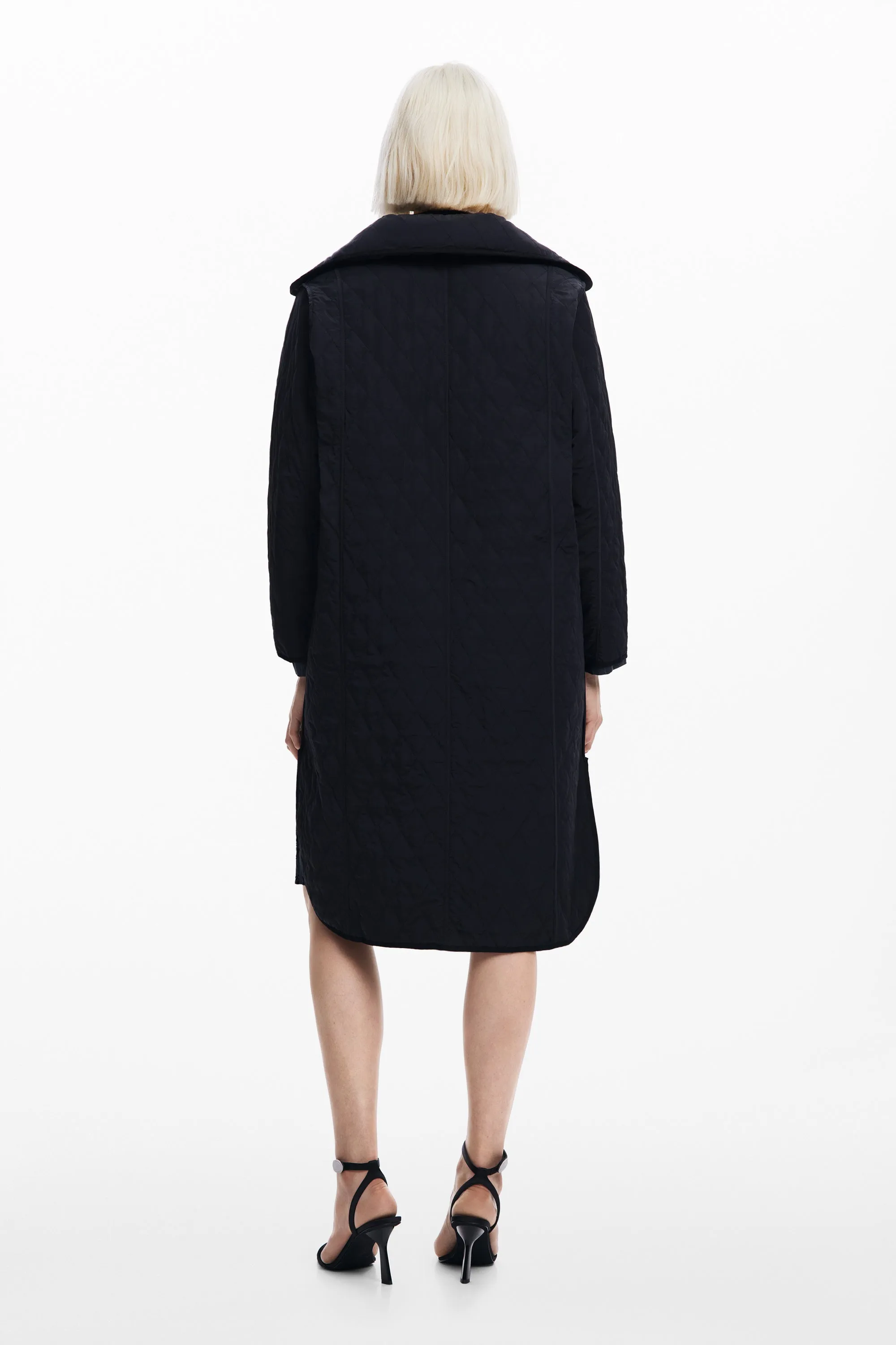 Desigual Reversible long padded coat