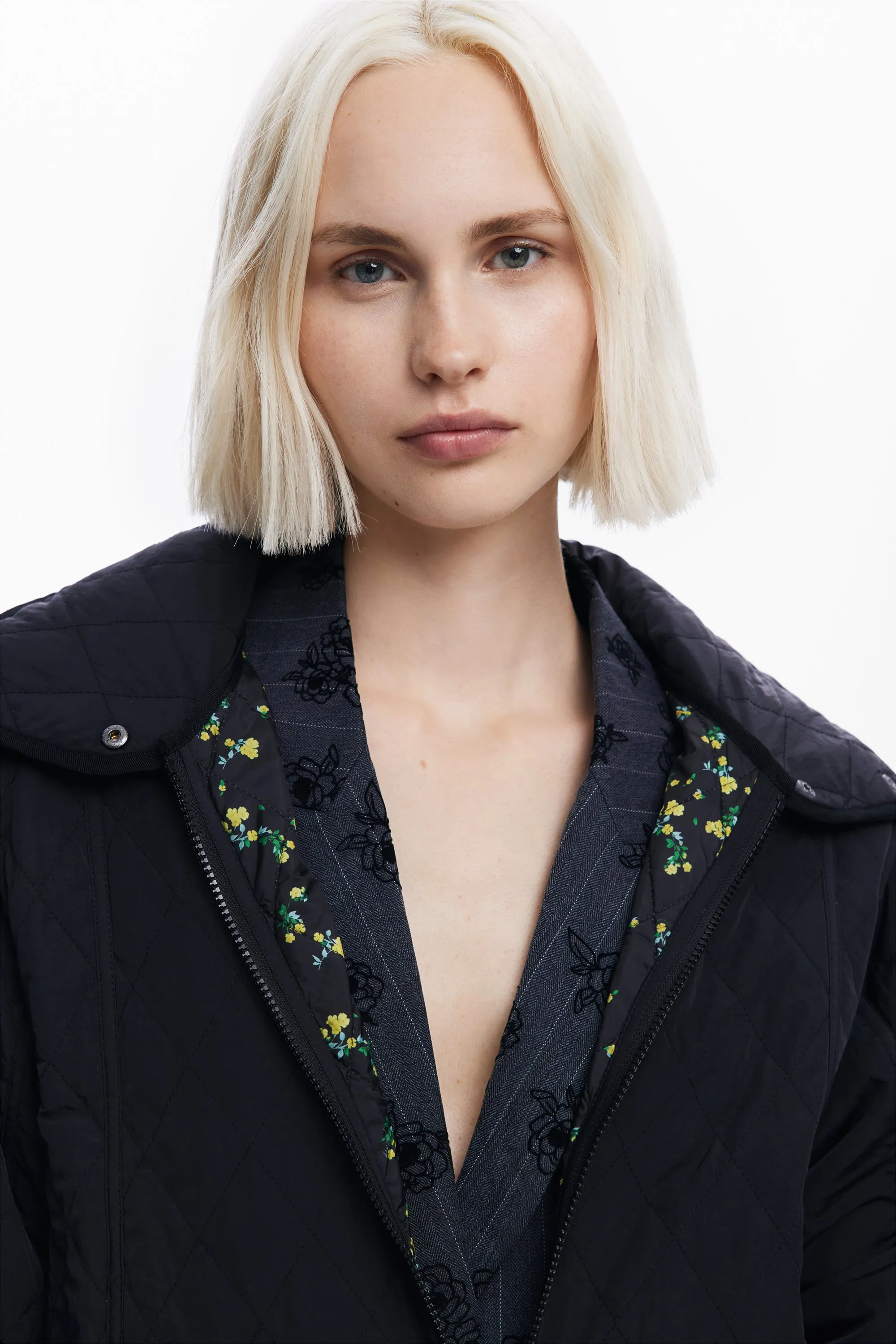 Desigual Reversible long padded coat