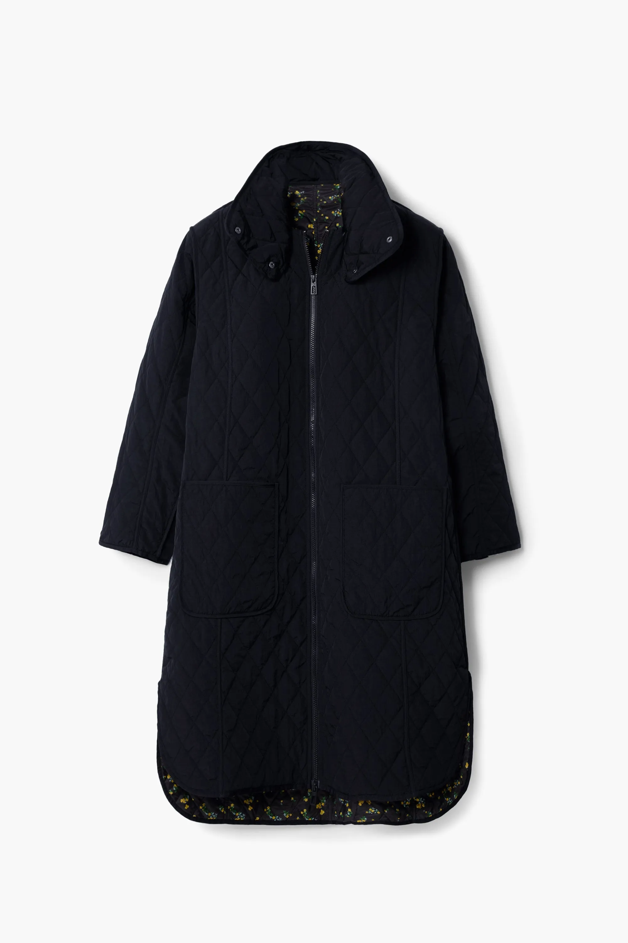 Desigual Reversible long padded coat
