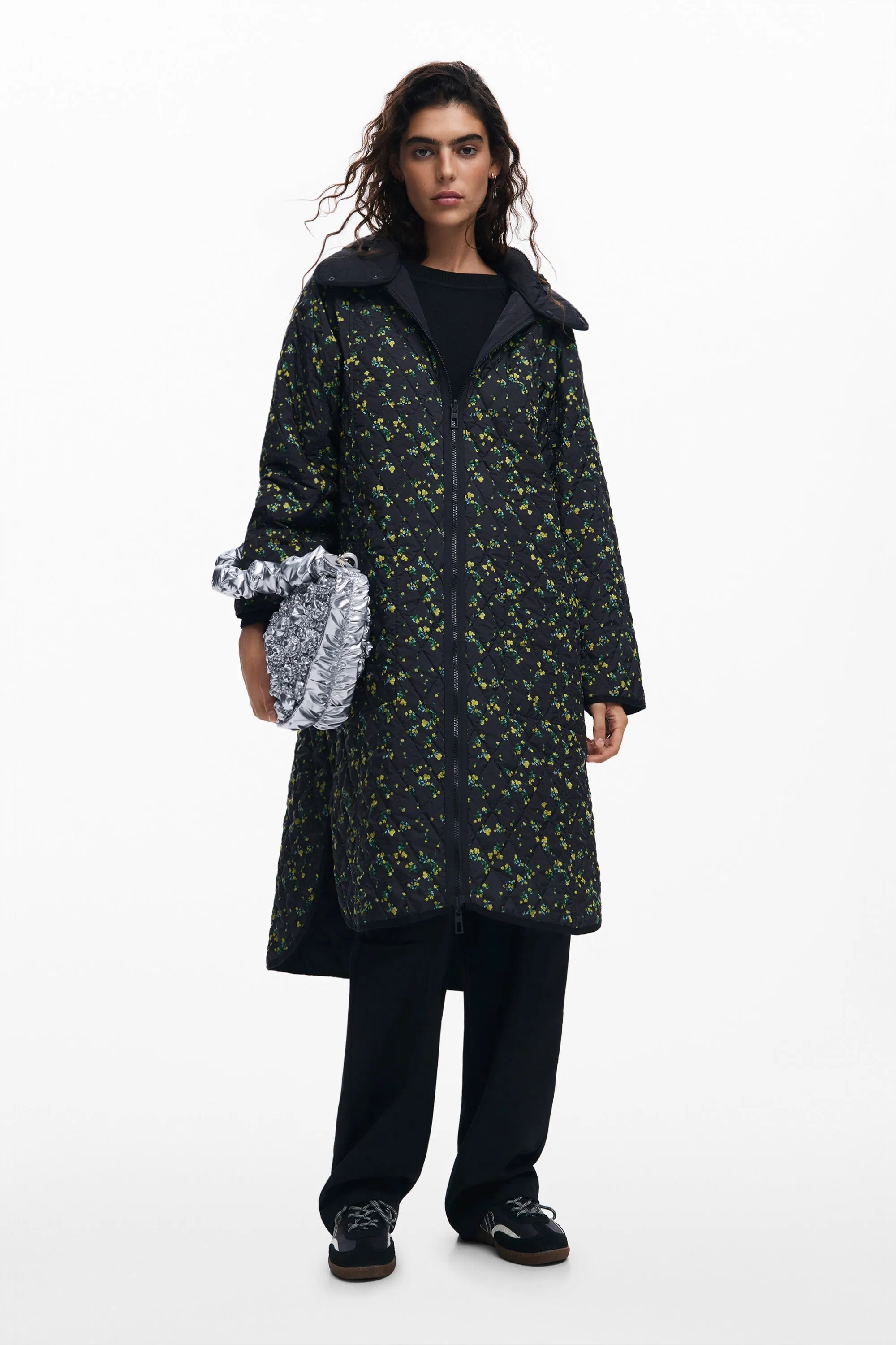 Desigual Reversible long padded coat