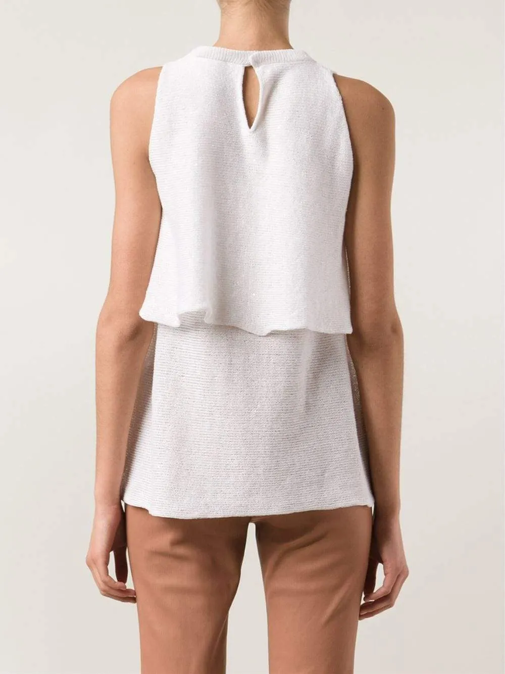 Double Layer Paillette Knit Top
