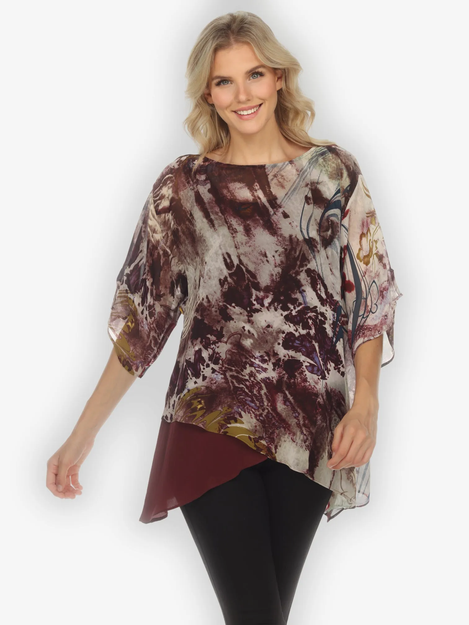 Double Layer Silk Pullover Top