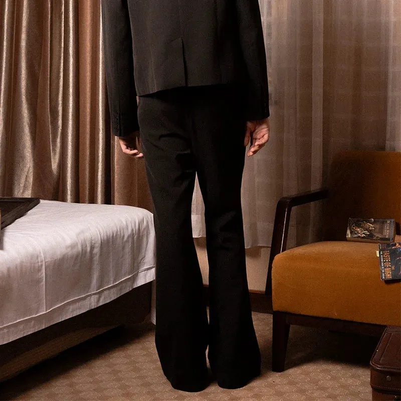 Flared Wool Trousers