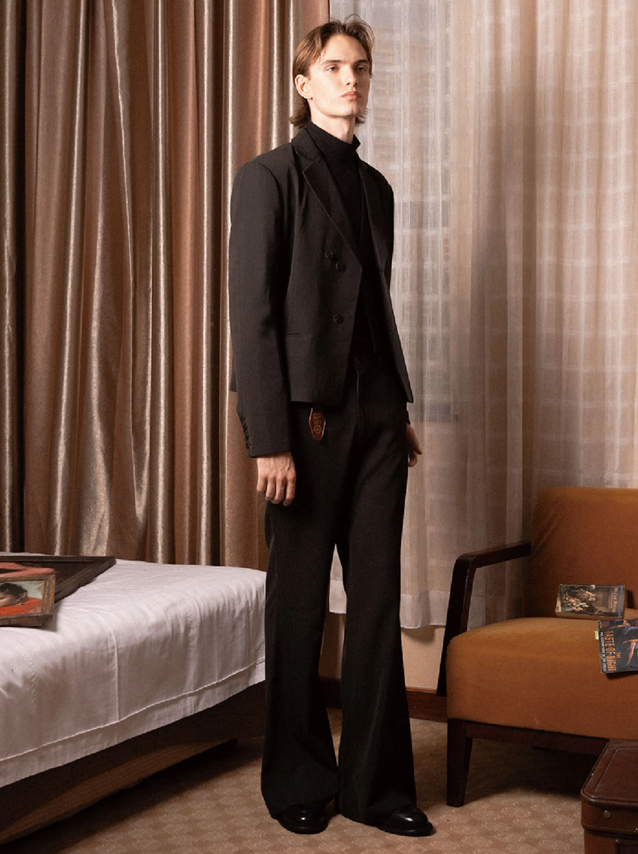 Flared Wool Trousers