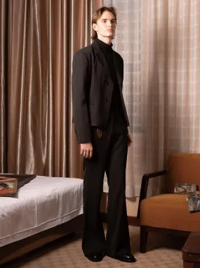 Flared Wool Trousers
