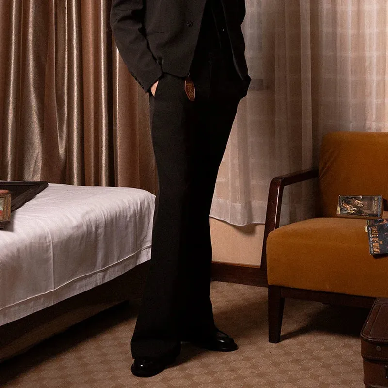 Flared Wool Trousers